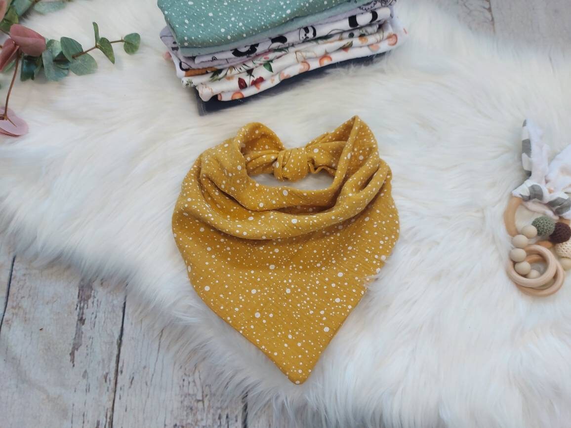 Halstuch Musselin, Punkte Gelb Halstuch Musselin, Punkte Gelb von Etsy - NaehtanteChristina