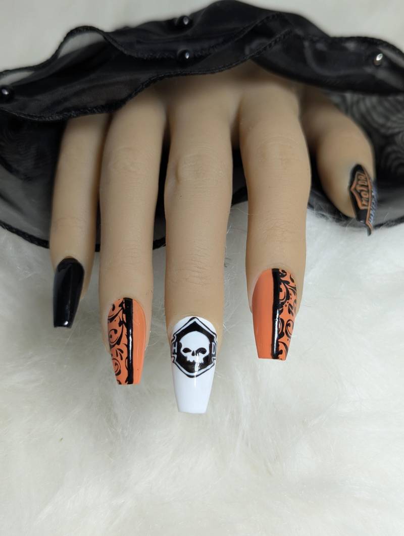 Harley Davidson/Bike Nägel Press On Nails Set Gelnägel /Kunstnägel Hd von Etsy - NagelUniversum