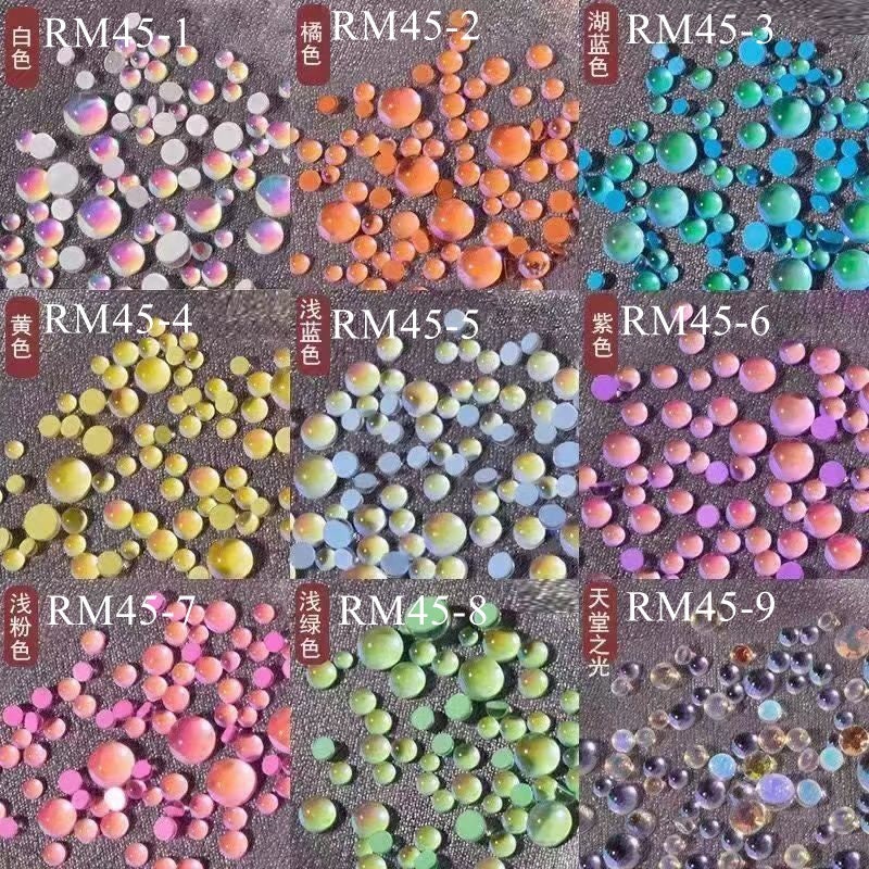 100Pcs/Jar Mixed-Size Nail Art Halbe Kugel Form Strass Perlen Nagel Kunst Dekoration Rm45 von Etsy - NailAngel2019