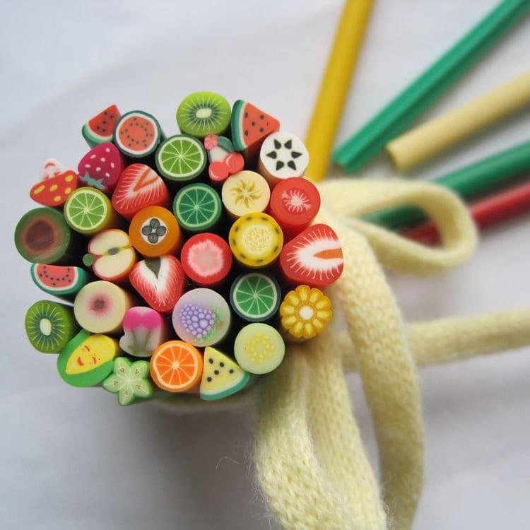 100Pcs/Tasche Gemischt 5mm Obst Rohr Phantasie Nagel Kunst Polymer Clay Gemischte Obst-Serie von Etsy - NailAngel2019