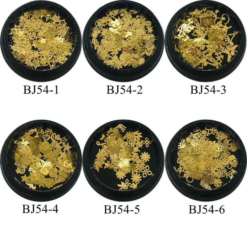 1Jar Hartgold Metall Nicht Klebende Aufkleber Mixed Designs Mix Mond Und Stern Musik Zeichen Blume Krone in Schwarz Jar Bj54 von Etsy - NailAngel2019