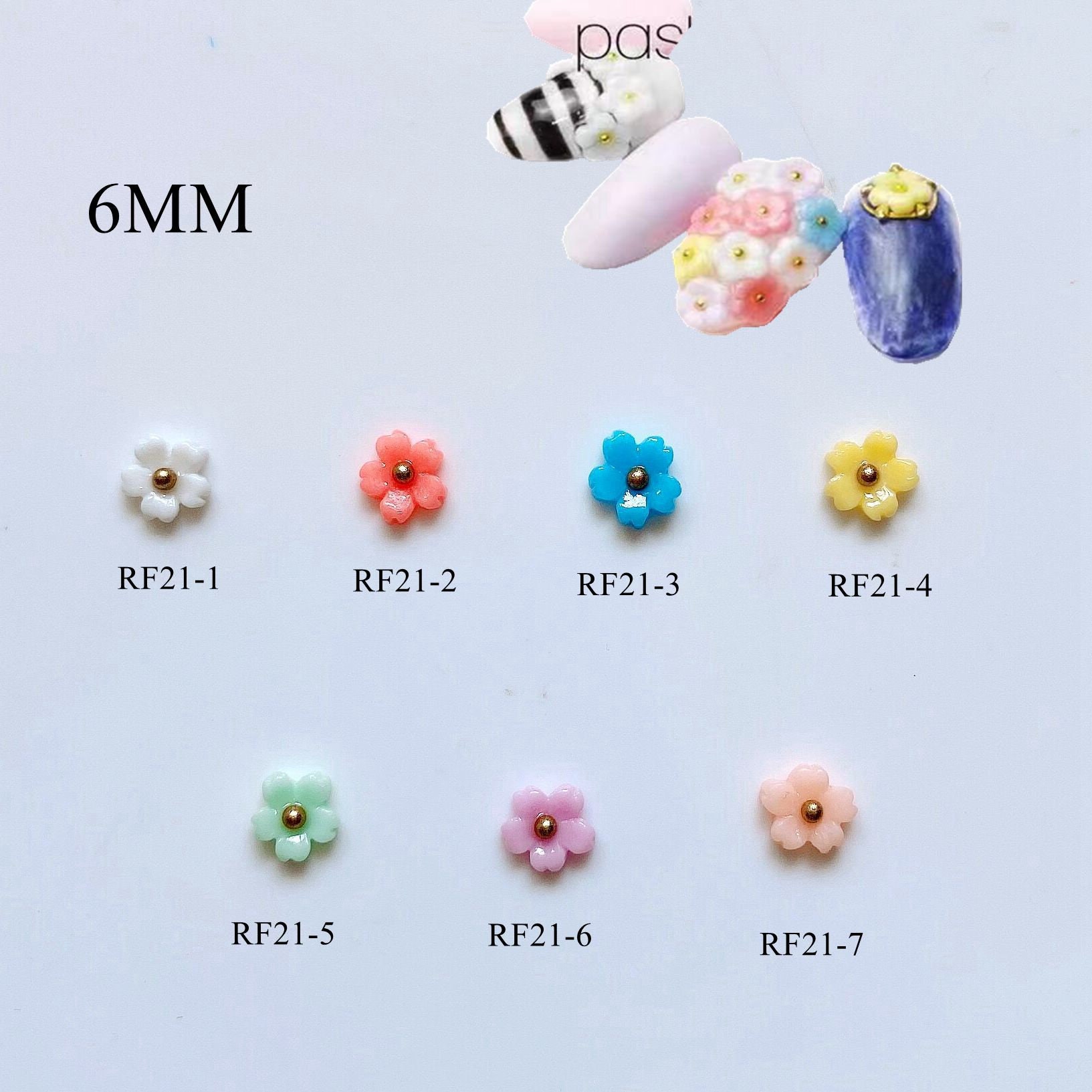 30Pcs Süße Nagel Kunst Harz Blume Form Dekoration Diy Nail Art Versorgung Rf21 von Etsy - NailAngel2019