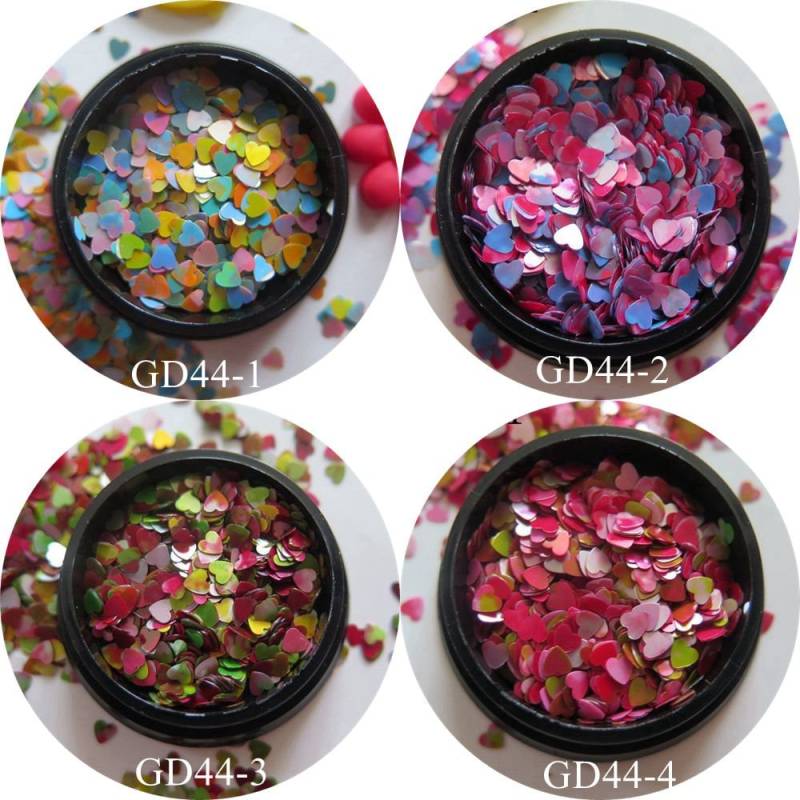 3G/Jar 3mm Dünne Bunte Herz Nail Art Shinny Glitter Süße Dekoration Gd44 von Etsy - NailAngel2019