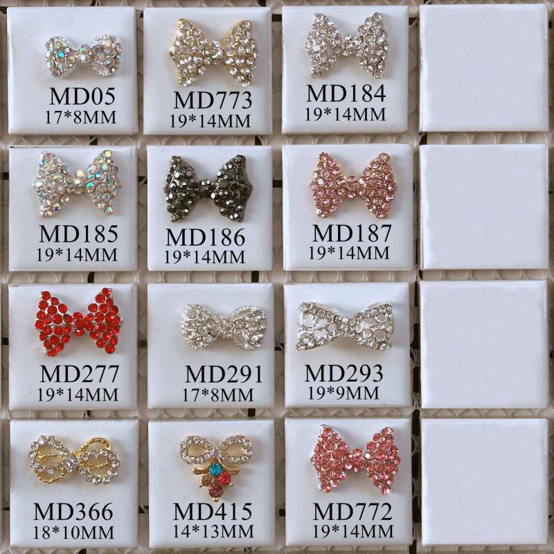 5 Stück Ausgefallene Metall 3D Charms Metalldekoration Mit Strass Big Bow Blingbling Luxus Nail Art Dekoration Handy von Etsy - NailAngel2019