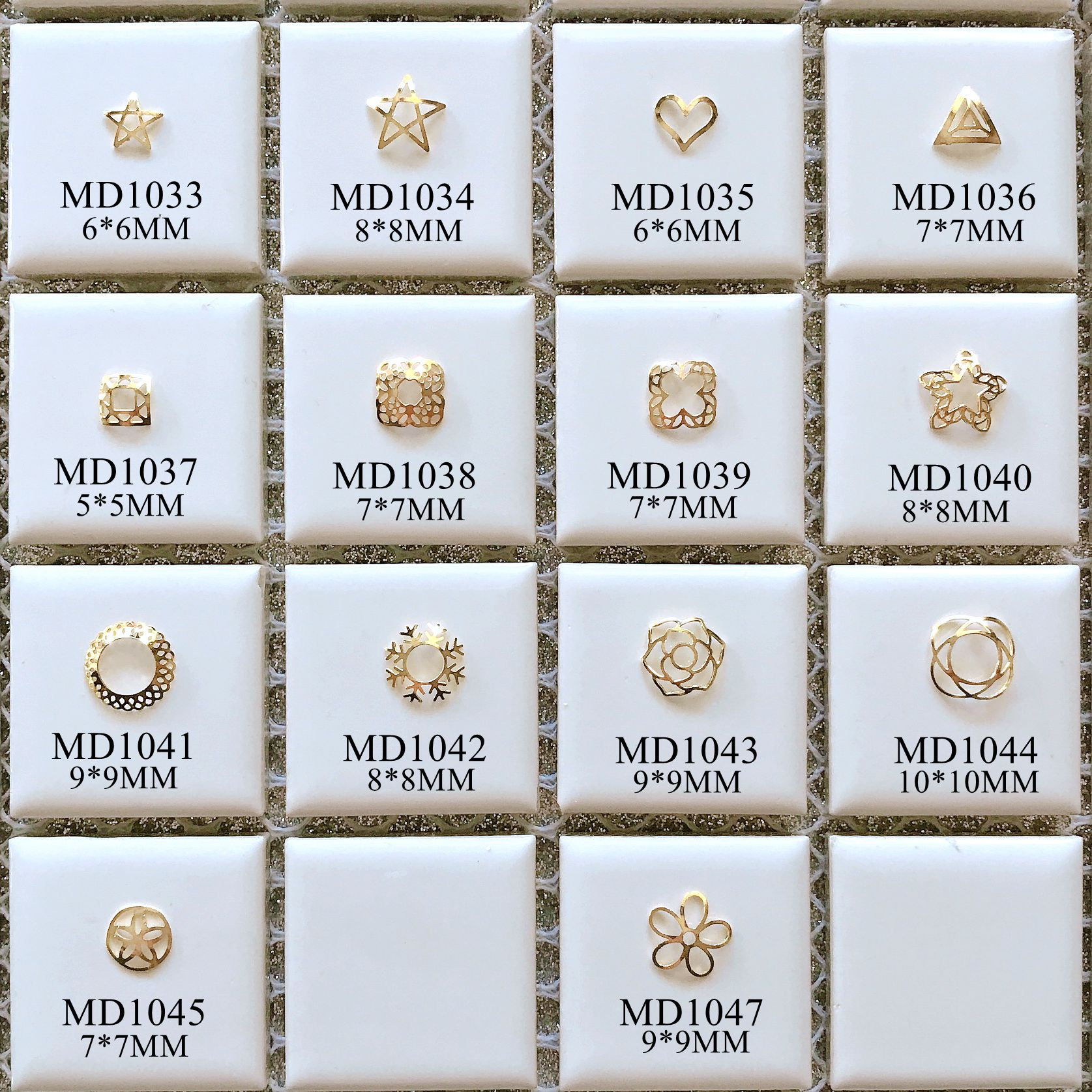 5 Stück Metall 3D Charms Dekoration Herz Stern Quadrat Blume Schneeflocke Deco Nail Art Diy Accessoire von Etsy - NailAngel2019