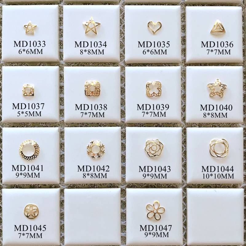 5 Stück Metall 3D Charms Dekoration Herz Stern Quadrat Blume Schneeflocke Deco Nail Art Diy Accessoire von Etsy - NailAngel2019