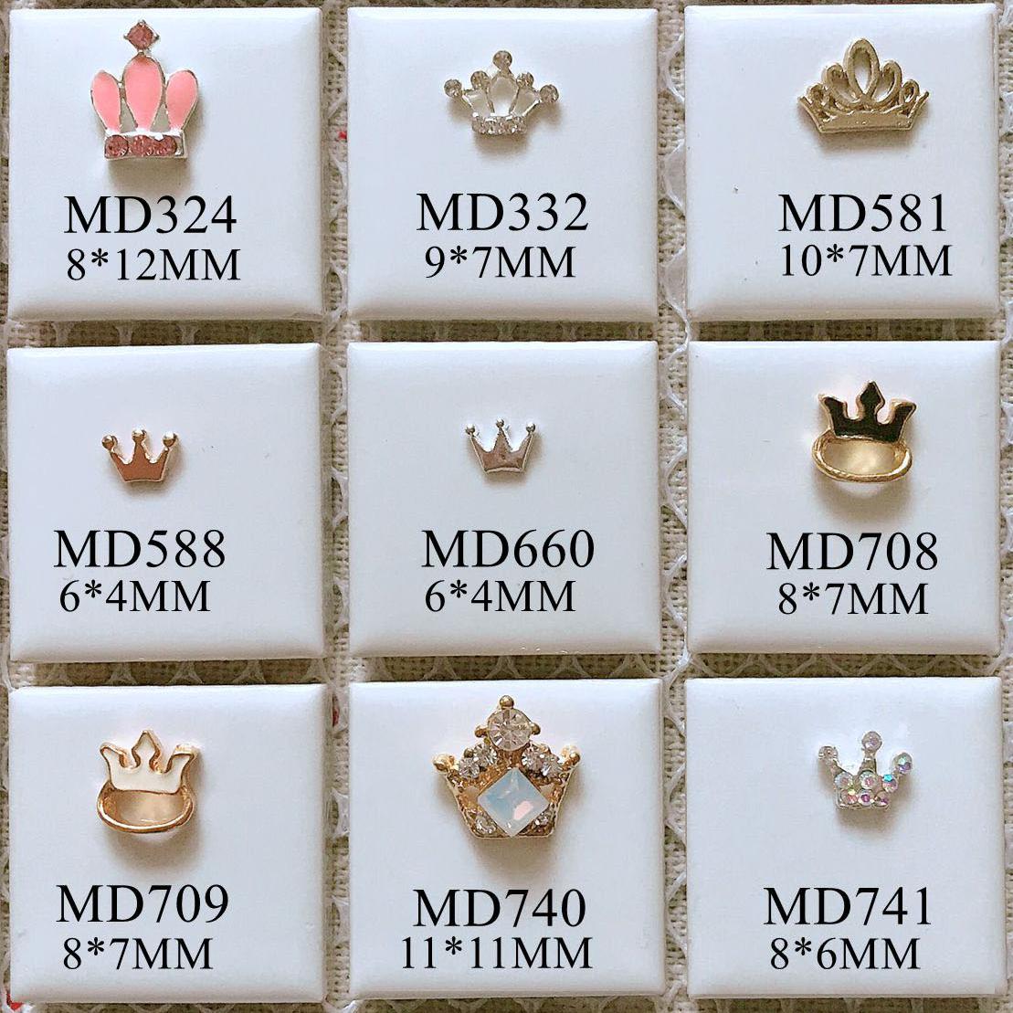 5 Stück Metall 3D Charms Dekoration Mit Strass Krone Deco Nail Art von Etsy - NailAngel2019