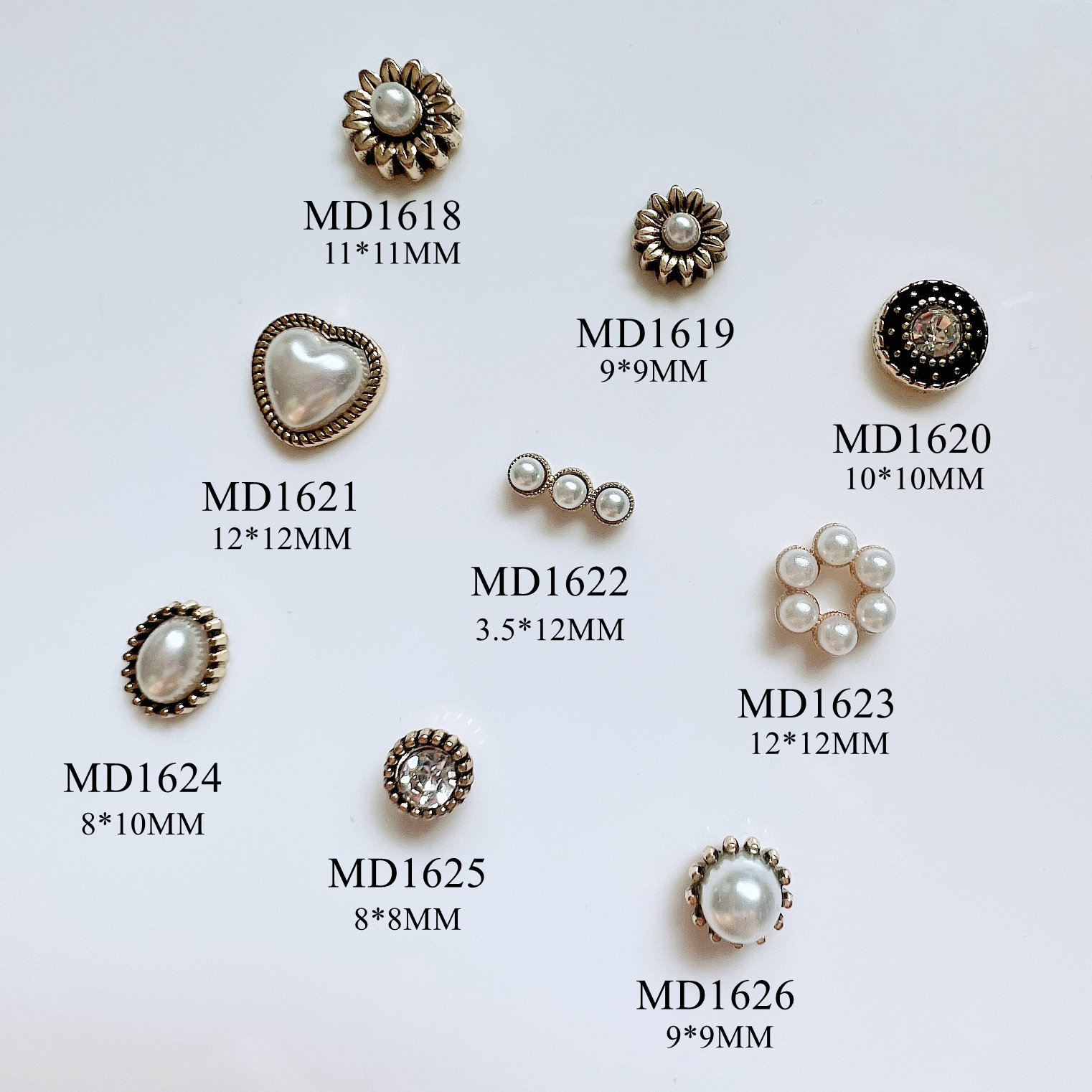5 Stück Metall 3D Charms Dekoration Perle Blume Herz Oval Formen Nagelkunst Md1618-1626 5 Stück Metall 3D Charms Dekoration Perle Blume Herz Oval Formen Nagelkunst Md1618-1626 von Etsy - NailAngel2019