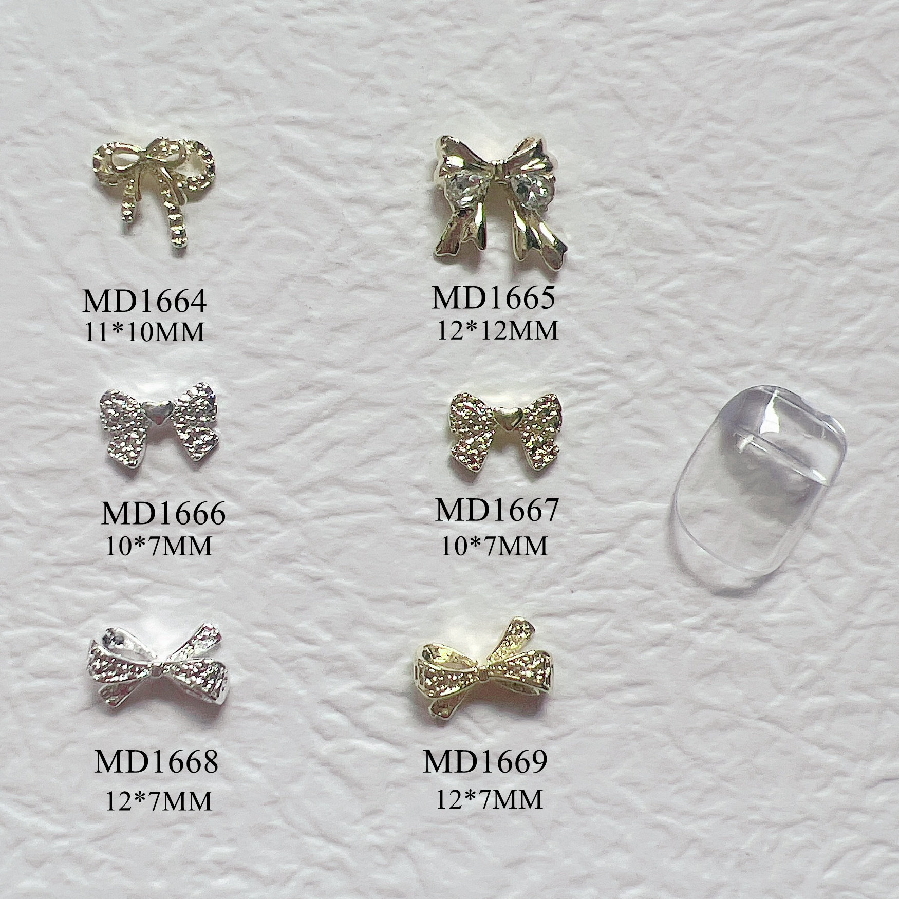5 Stück Metall 3D Charms Dekoration Schleife Formen Nagelkunst Md1664-1669 von Etsy - NailAngel2019