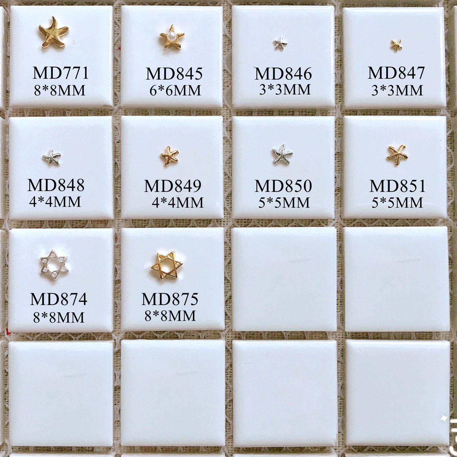 5 Stück Metall 3D Charms Dekoration Stern Seestern Deko Nagel Kunst Diy Accessoire von Etsy - NailAngel2019