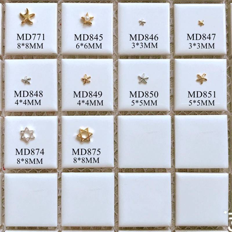 5 Stück Metall 3D Charms Dekoration Stern Seestern Deko Nagel Kunst Diy Accessoire von Etsy - NailAngel2019