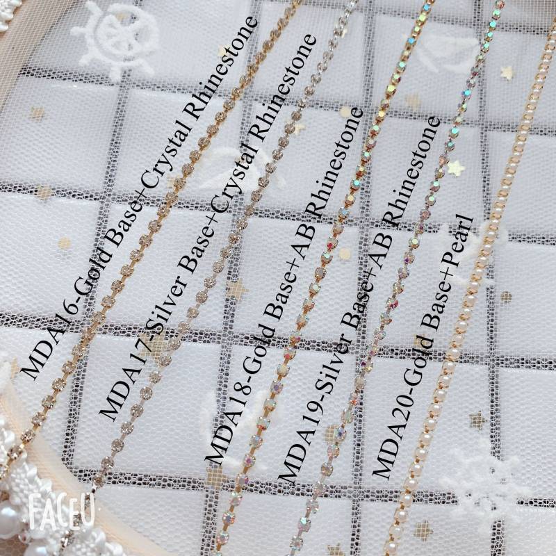 Ca.144Pcs 2mm Gold Und Silber Kette Mit Strass Perle Kristall Metall Nail Deco Mda16-20 von Etsy - NailAngel2019