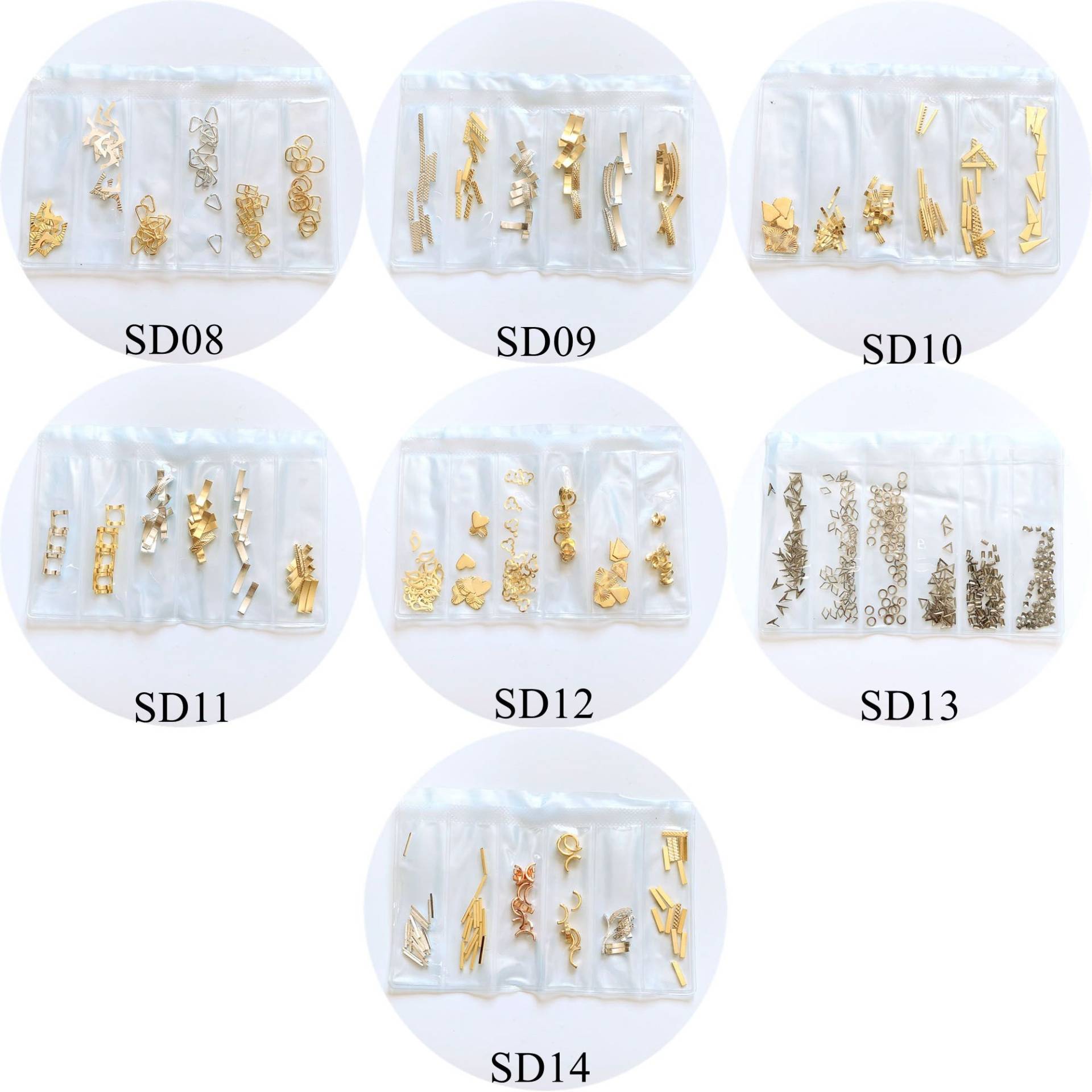 Eine Tasche Metall Ohrstecker 6 Designs Pro Deko Geschwungen Dekoration Set Sd08-14 von Etsy - NailAngel2019