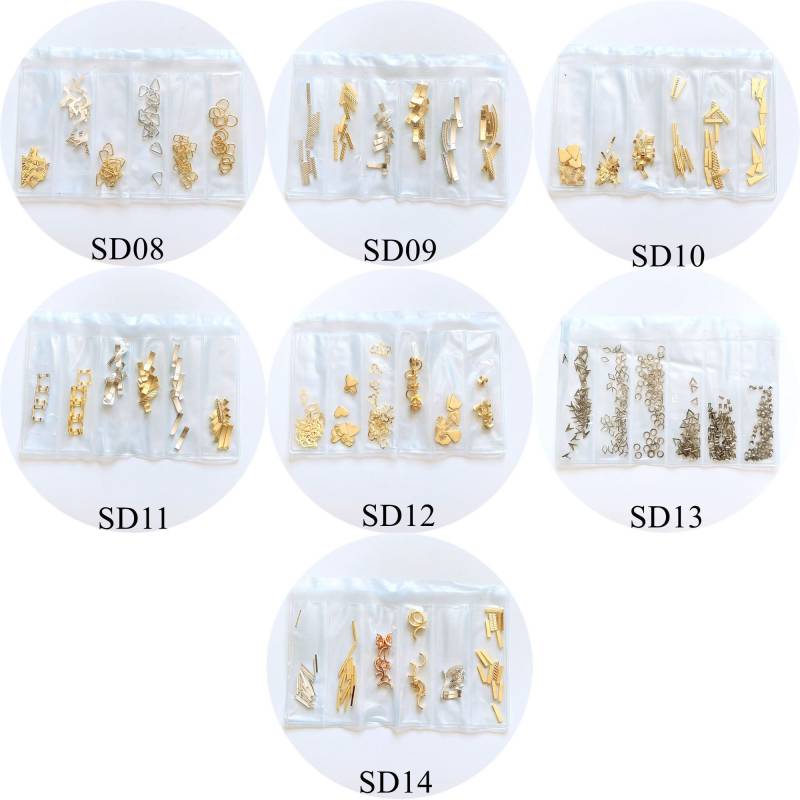 Eine Tasche Metall Ohrstecker 6 Designs Pro Deko Geschwungen Dekoration Set Sd08-14 von Etsy - NailAngel2019