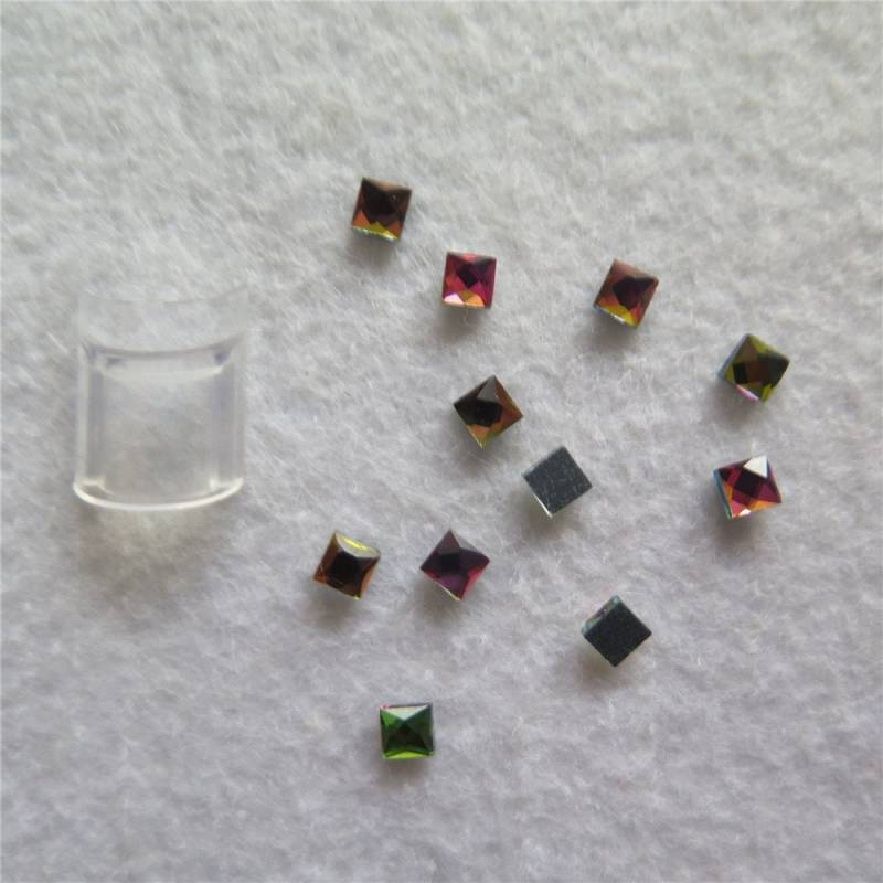Rn-01/02 100Pcs/Tasche Einzelhandel 3D 4 4mm Quadrat 3 7mm Rechteck Flatback Bunte Glas Strass Nail Art Hot-Fix von Etsy - NailAngel2019