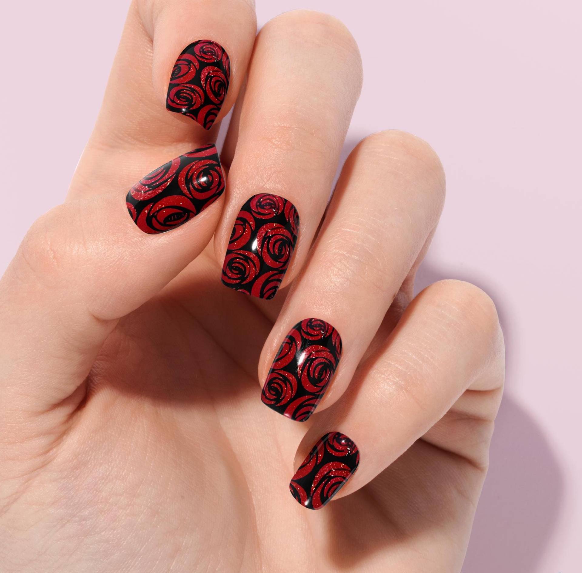 Farbwechsel Rose Press On Nails, Handgefertigtes Rotes Nagelset Farbwechsel Rose Press On Nails, Handgefertigtes Rotes Nagelset von Etsy - NailBella