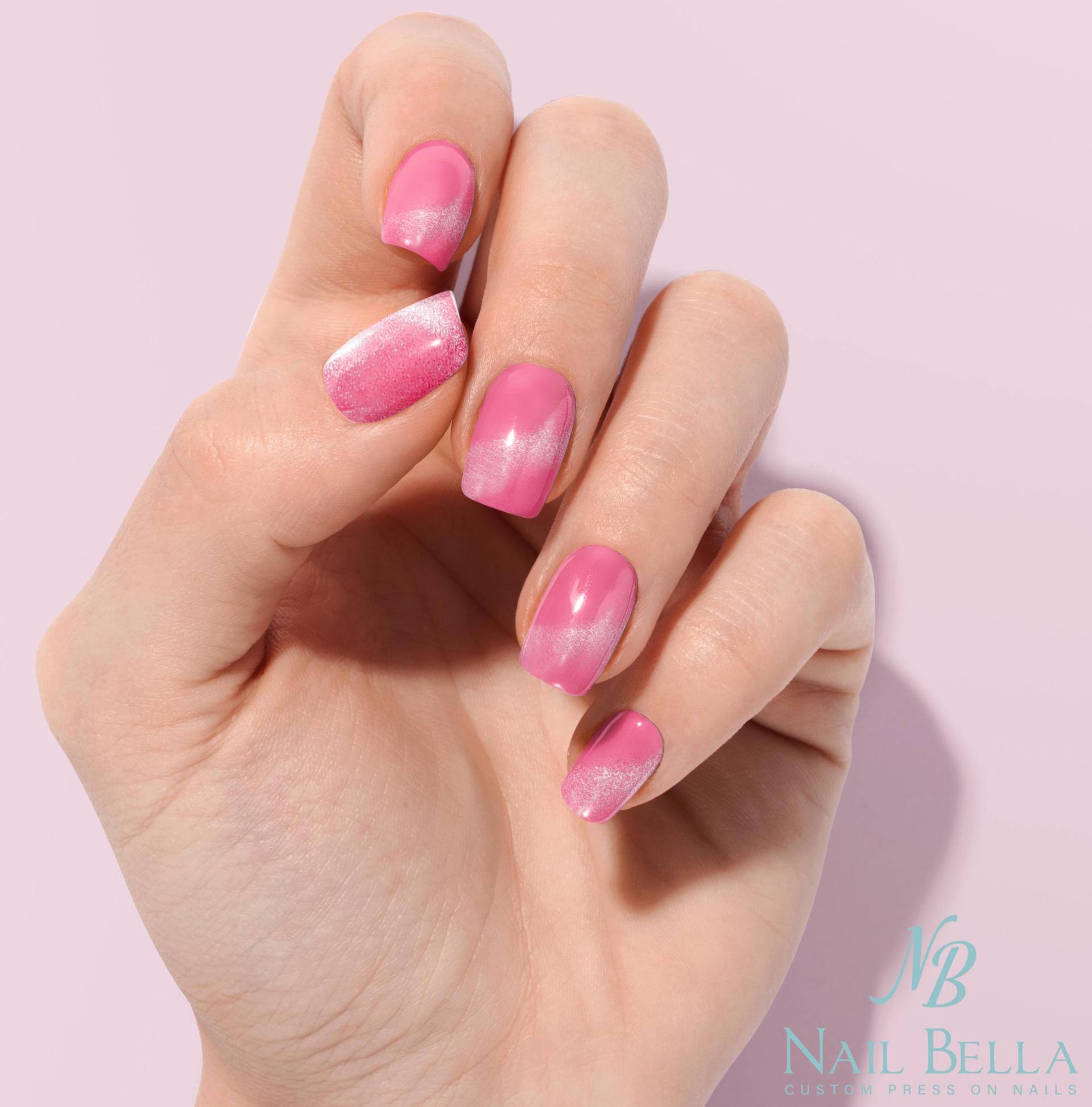 Rosa Katzenauge Drücken Sie Auf Die Nägel | Kurze, Individuell Gestaltete Fake Rosa Katzenauge Drücken Sie Auf Die Nägel | Kurze, Individuell Gestaltete Fake von Etsy - NailBella