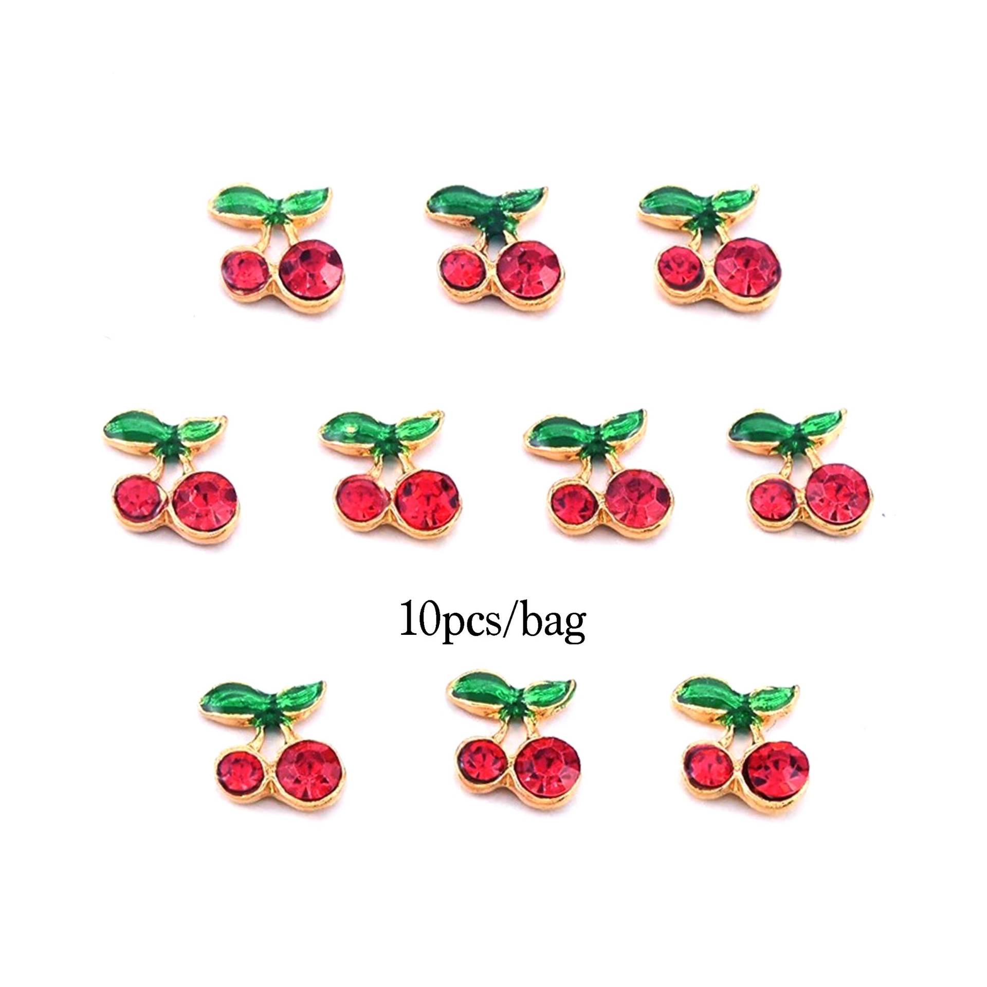 10 Stück Kirschen Gem Nagel Charms 10 Stück Kirschen Gem Nagel Charms von Etsy - NailQueenNYC