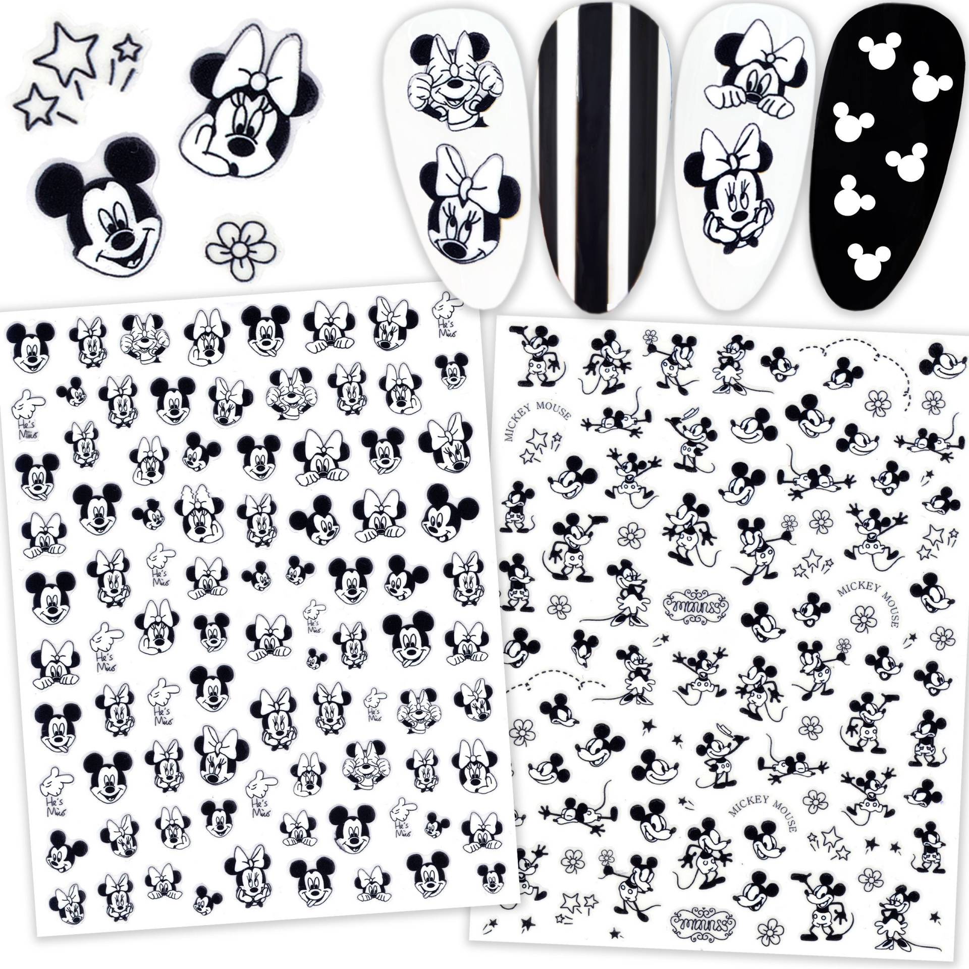 2 Bögen Black & White Mouse Nail Art Sticker 2 Bögen Black & White Mouse Nail Art Sticker von Etsy - NailQueenNYC