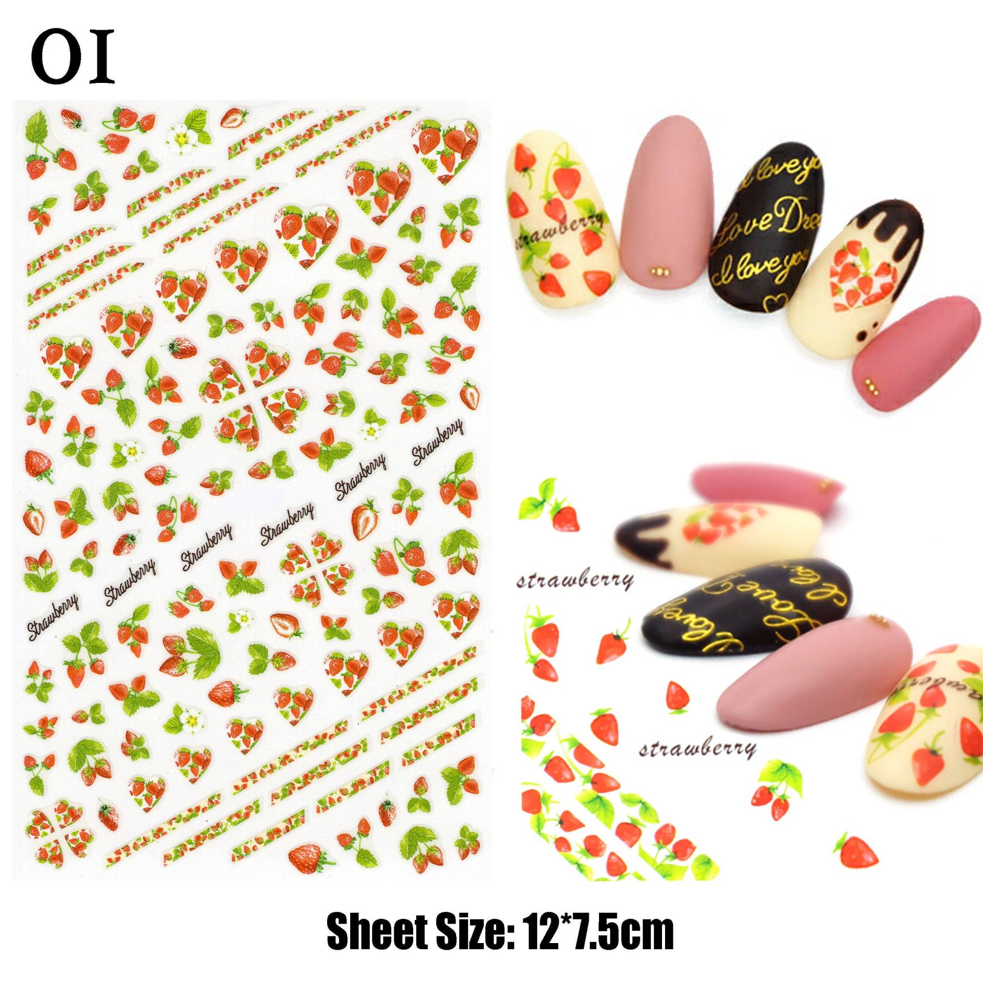 Erdbeer Farm Nail Art Sticker Erdbeer Farm Nail Art Sticker von Etsy - NailQueenNYC