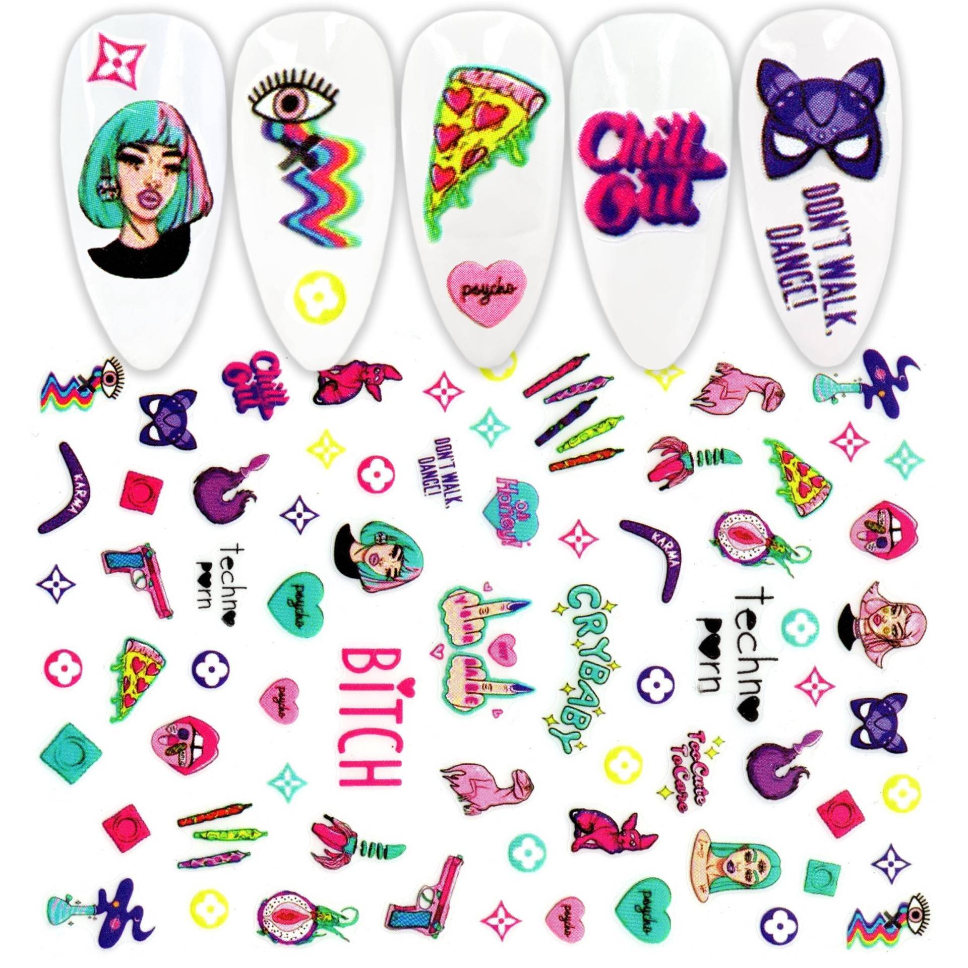 Geh Nicht, Tanz Lustige Clip Art Nagel Aufkleber | Selbstklebende Drunk Bad Girl Party Nägel Geh Nicht, Tanz Lustige Clip Art Nagel Aufkleber | Selbstklebende Drunk Bad Girl Party Nägel von Etsy - NailQueenNYC
