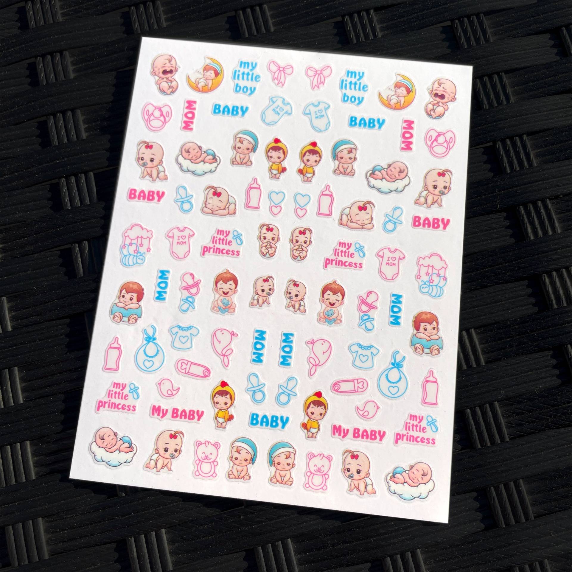 Gender Reveal Party Nail Art Sticker | Selbstklebende Nagel Aufkleber Baby Shower Nägel My Little Boy/Princess Pink & Blue Nails Gender Reveal Party Nail Art Sticker | Selbstklebende Nagel Aufkleber Baby Shower Nägel My Little Boy/Princess Pink & Blue Nails von Etsy - NailQueenNYC
