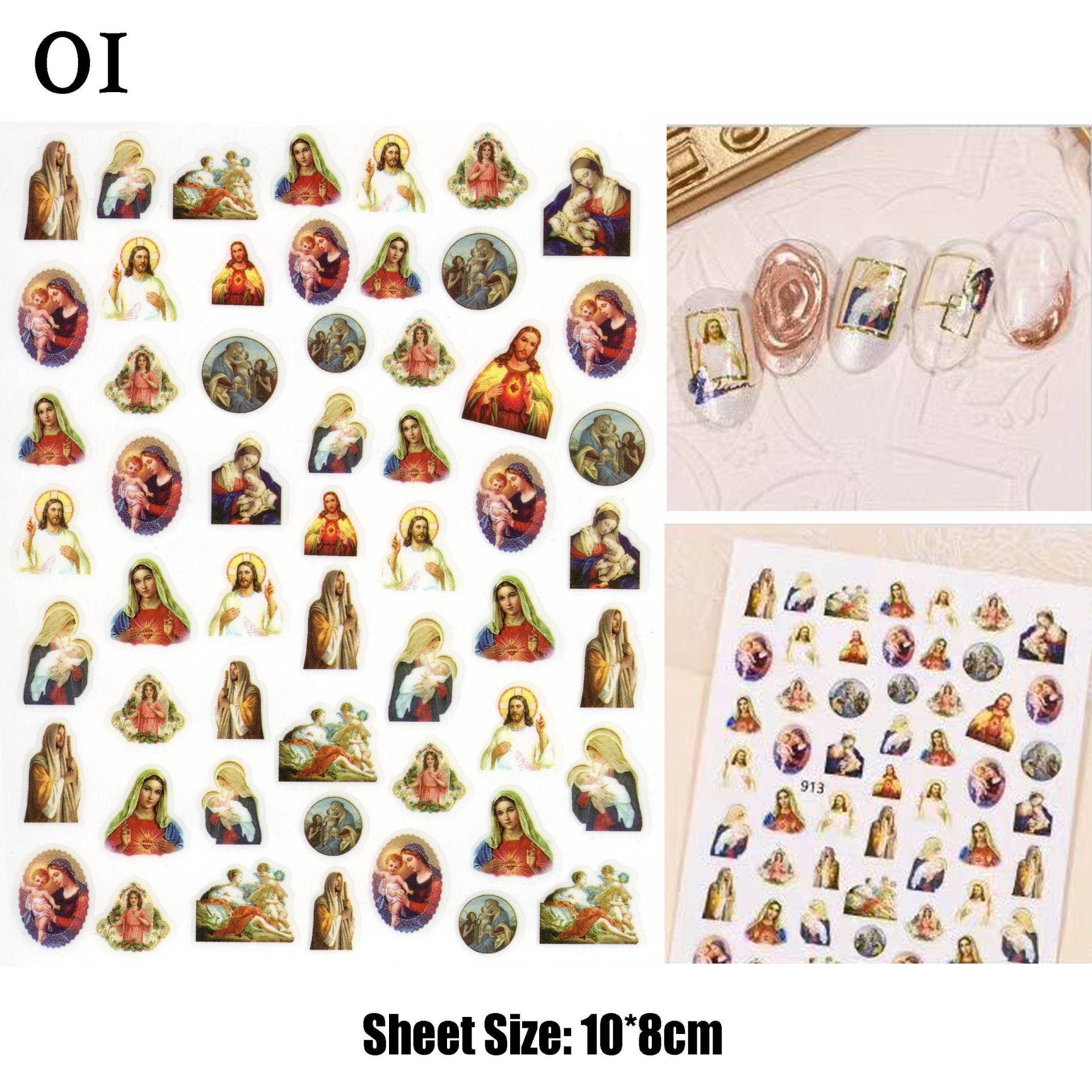 Jesus & Maria Christliche Religion Nail Art Decals Sticker | Selbstklebende Hochwertige Ultradünne Nagelabziehbilder Für Diy Press On Jesus & Maria Christliche Religion Nail Art Decals Sticker | Selbstklebende Hochwertige Ultradünne Nagelabziehbilder Für Diy Press On von Etsy - NailQueenNYC
