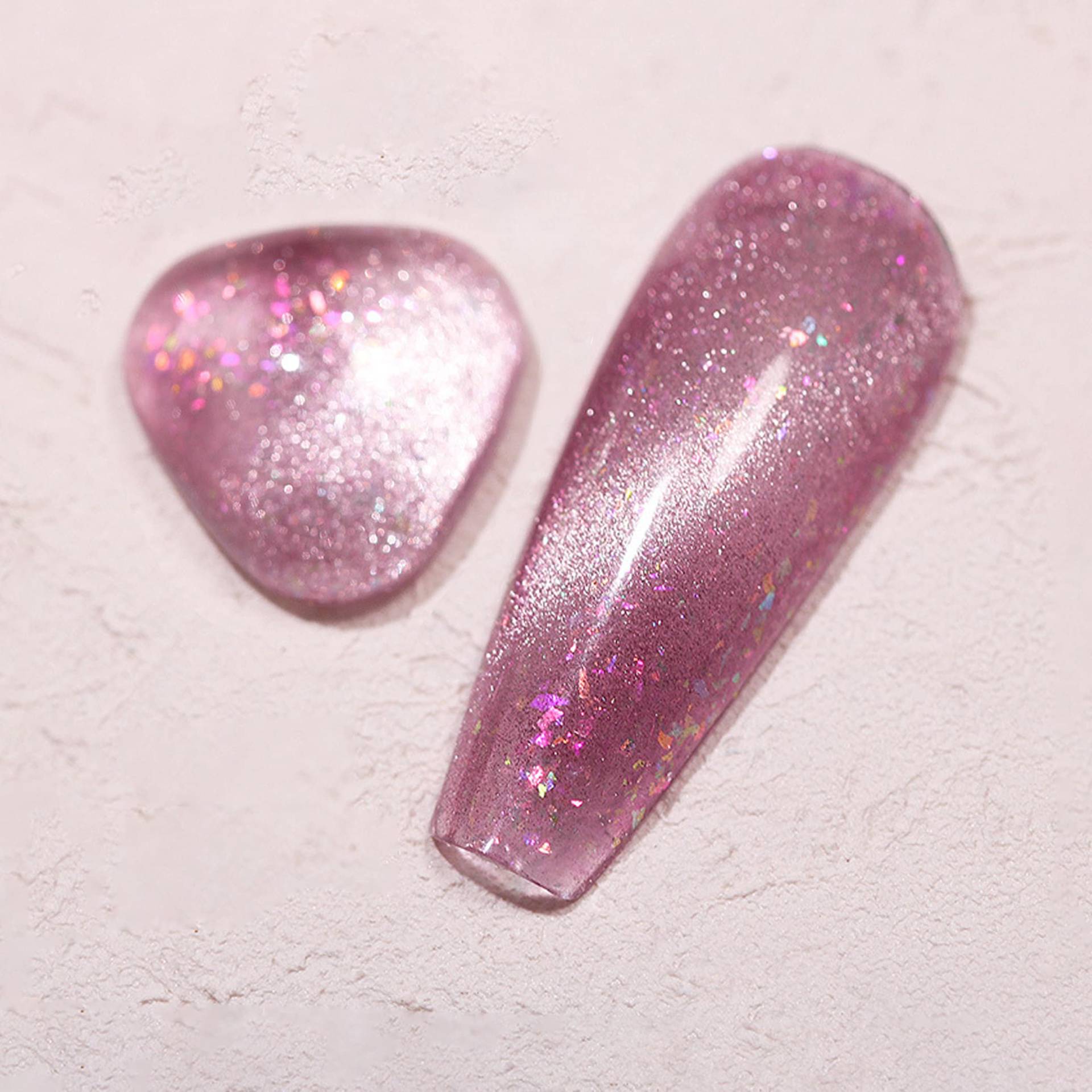 Persian Rose Pink Cat Eye Effekt Uv/Led Gel Nagellack 8Ml | Aus "Silky Pyjamas Set #03" von Etsy - NailQueenNYC