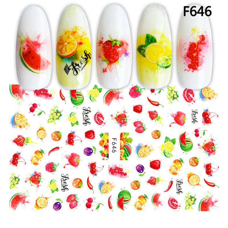 Sommer Fruit Splash Nail Art Sticker | Wassermelone Erdbeere Kirsche Orange Selbstklebende Nagel Abziehbilder Süße Obst Scheiben Diy von Etsy - NailQueenNYC