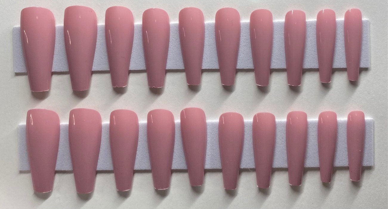 Rosa Xl Coffin Press On Nagelset Rosa Xl Coffin Press On Nagelset von Etsy - NailditbyTara