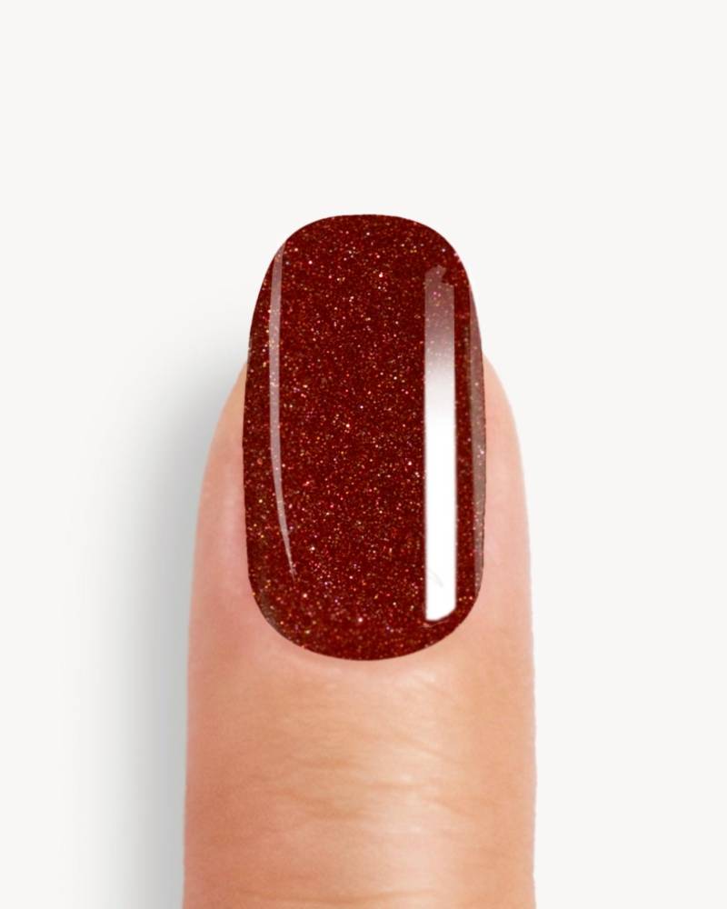 Red Shimmer Uv Gel Strips von Etsy - Nailful