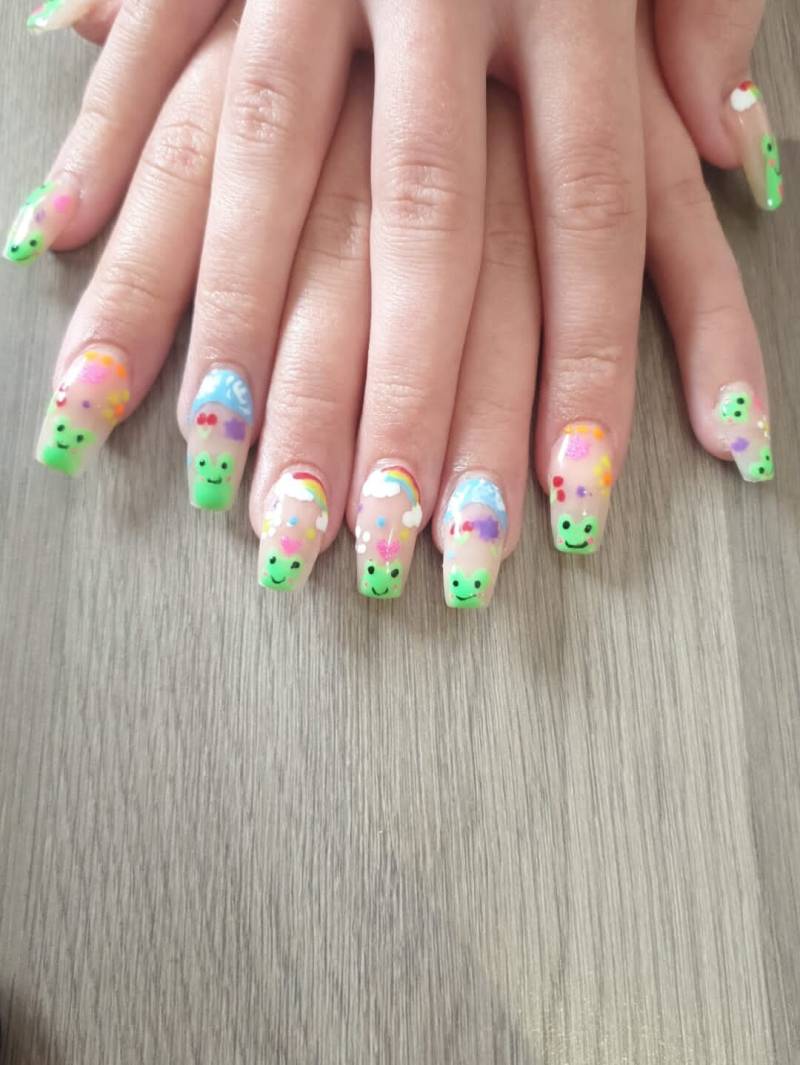 Kinder Frosch Mittlerer Sarg Drücken Auf Nägel von Etsy - nailmagicnails