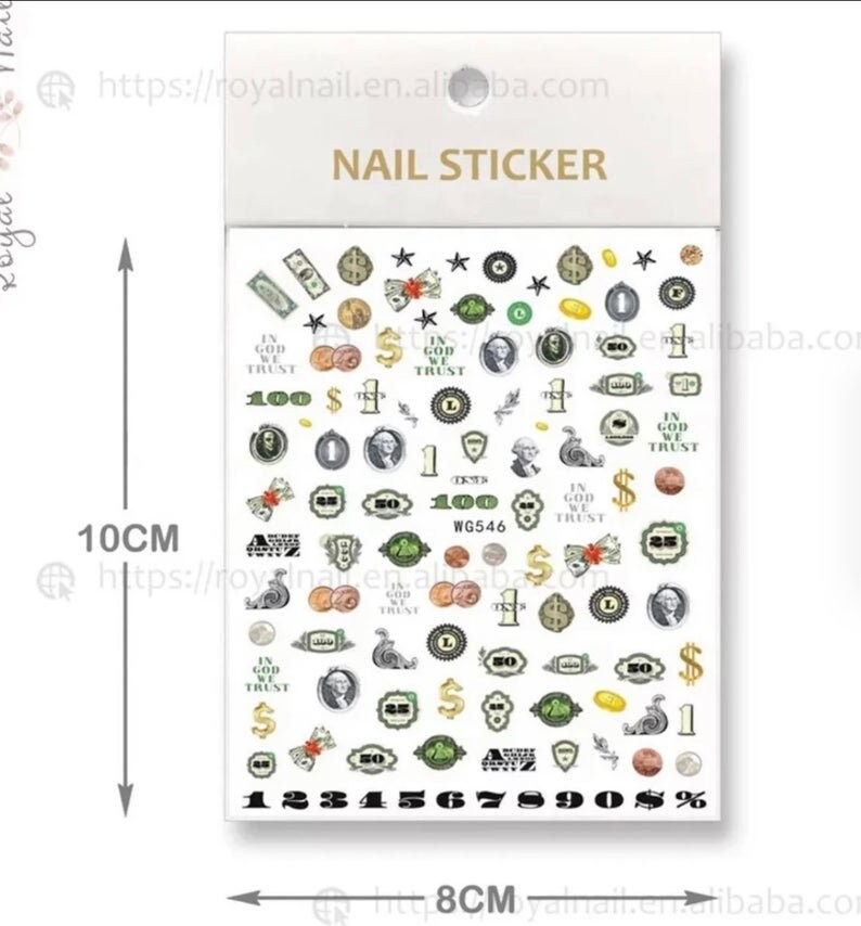Geldnagel Art Aufkleber Geldnagel Art Aufkleber von Etsy - NailsAreLife