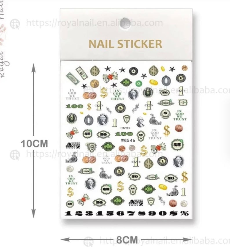 Geldnagel Art Aufkleber von Etsy - NailsAreLife