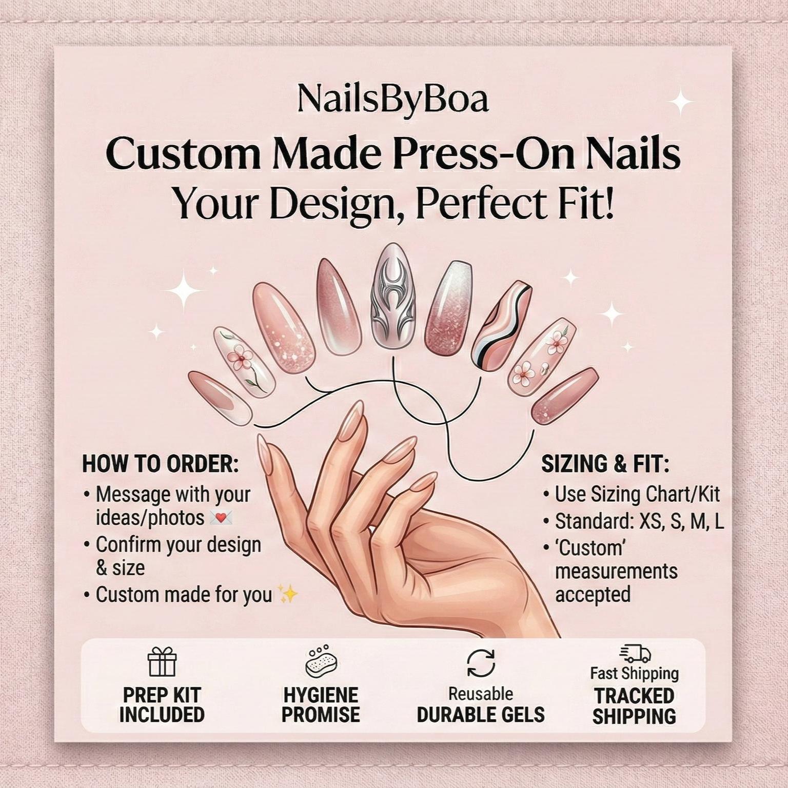 Custom Press Ons von Etsy - NailsByBoa