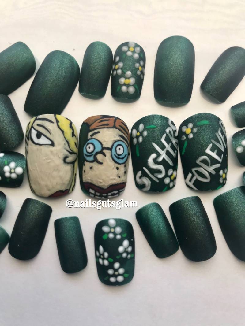Sisters Forever "Eliza Und Debbie Thornberry" Inspiriert Nägel von Etsy - NailsGutsGlam
