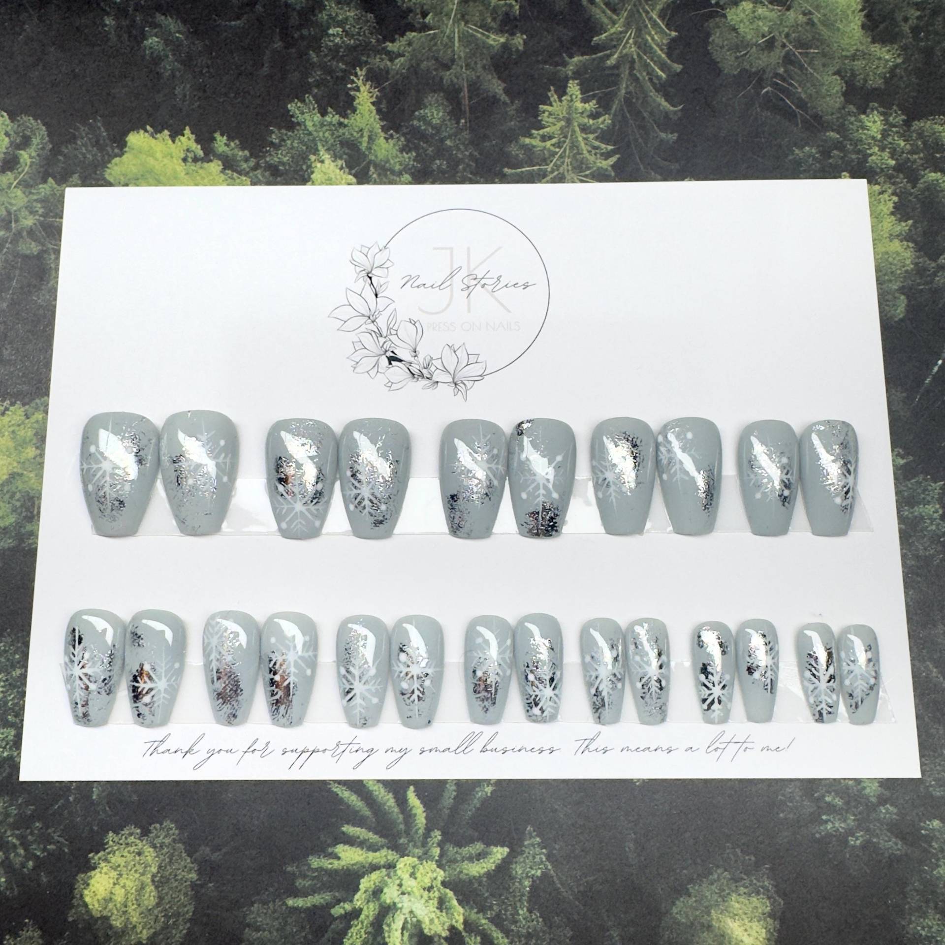 Grau Silber Weiß Winter Wonderland Christmas Collection-Ready To Wear Sets-No Sizing Needed Grau Silber Weiß Winter Wonderland Christmas Collection-Ready To Wear Sets-No Sizing Needed von Etsy - NailstoriesbyJK