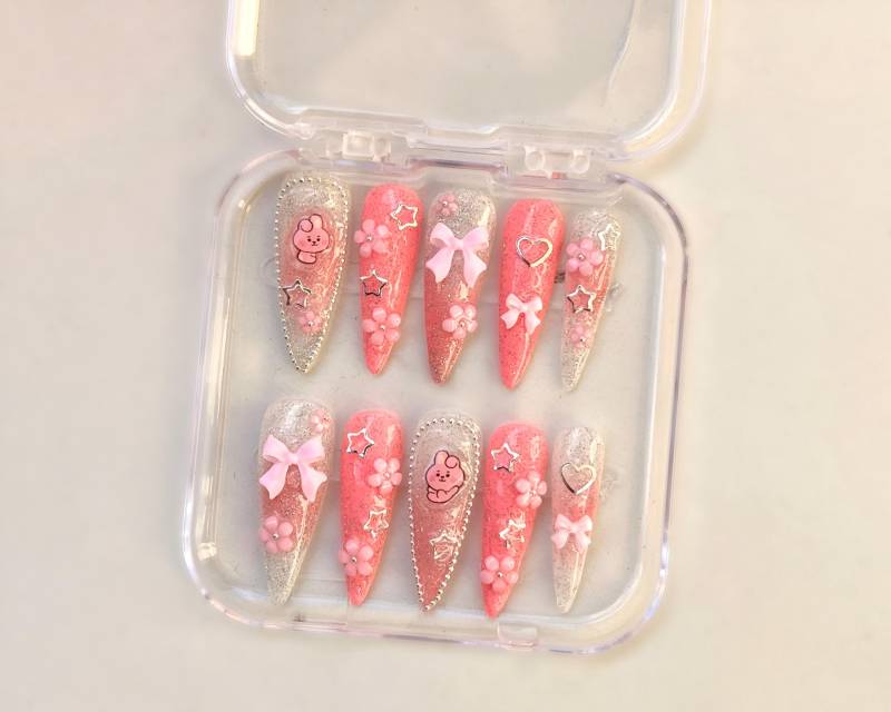 Bts Bt21 Cooky | Jungkook Themed Press On Nails Jeon Jungkook von Etsy - Nailzessa