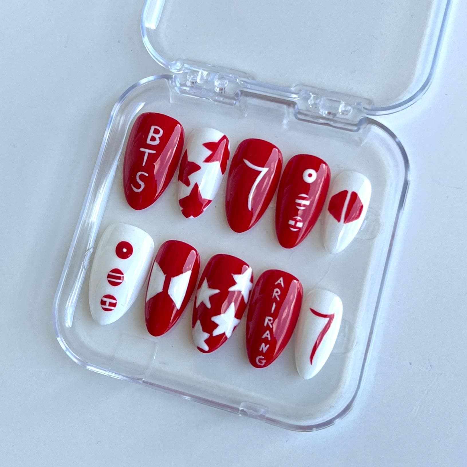 Bts Press On Nails 7 Stars Arirang Tour Themed von Etsy - Nailzessa