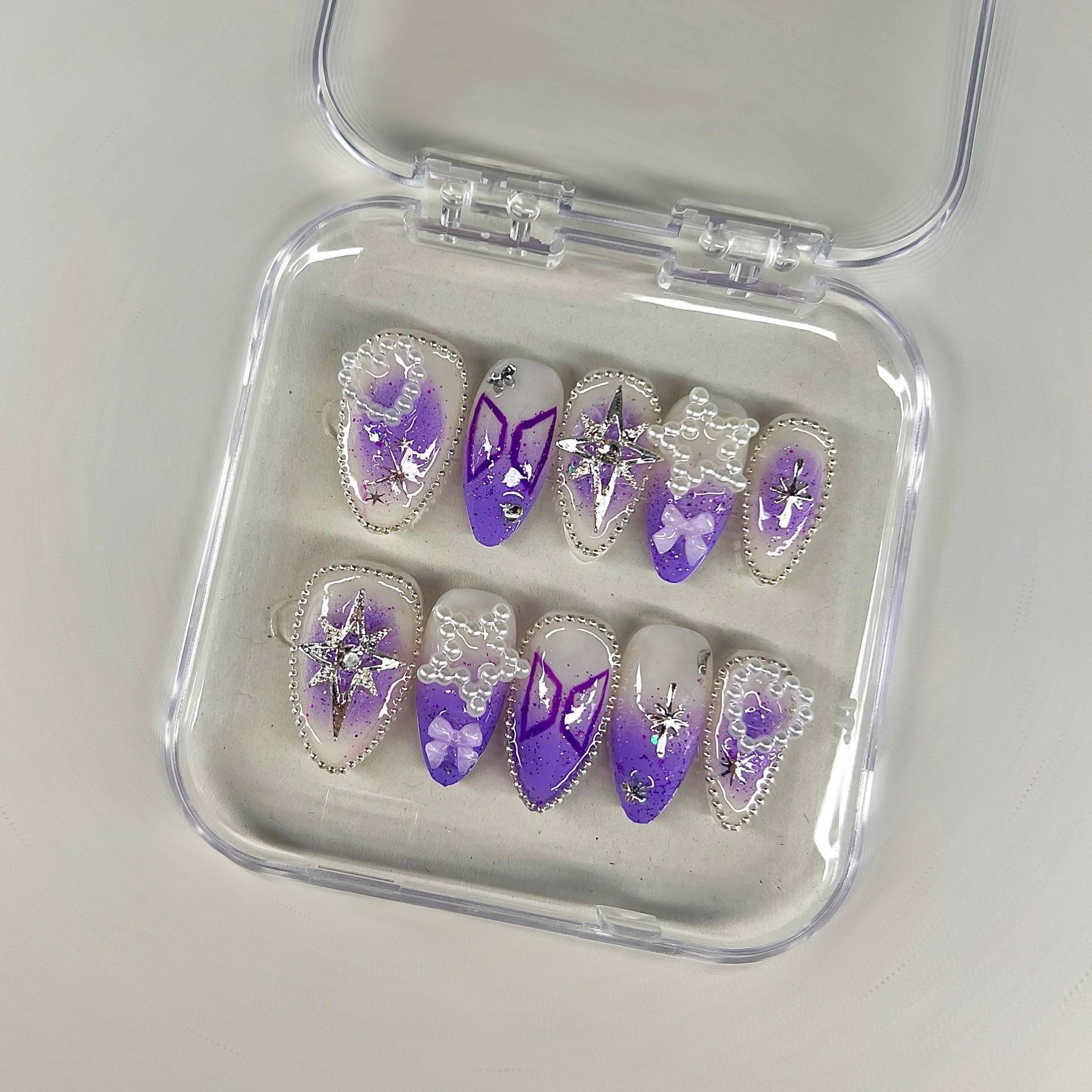 Bts Press On Nails Purple Themed Arirang Tour von Etsy - Nailzessa
