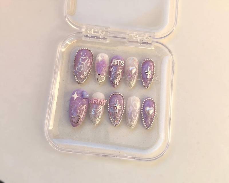 Bts Purple Press On Nails Arirang Tour von Etsy - Nailzessa