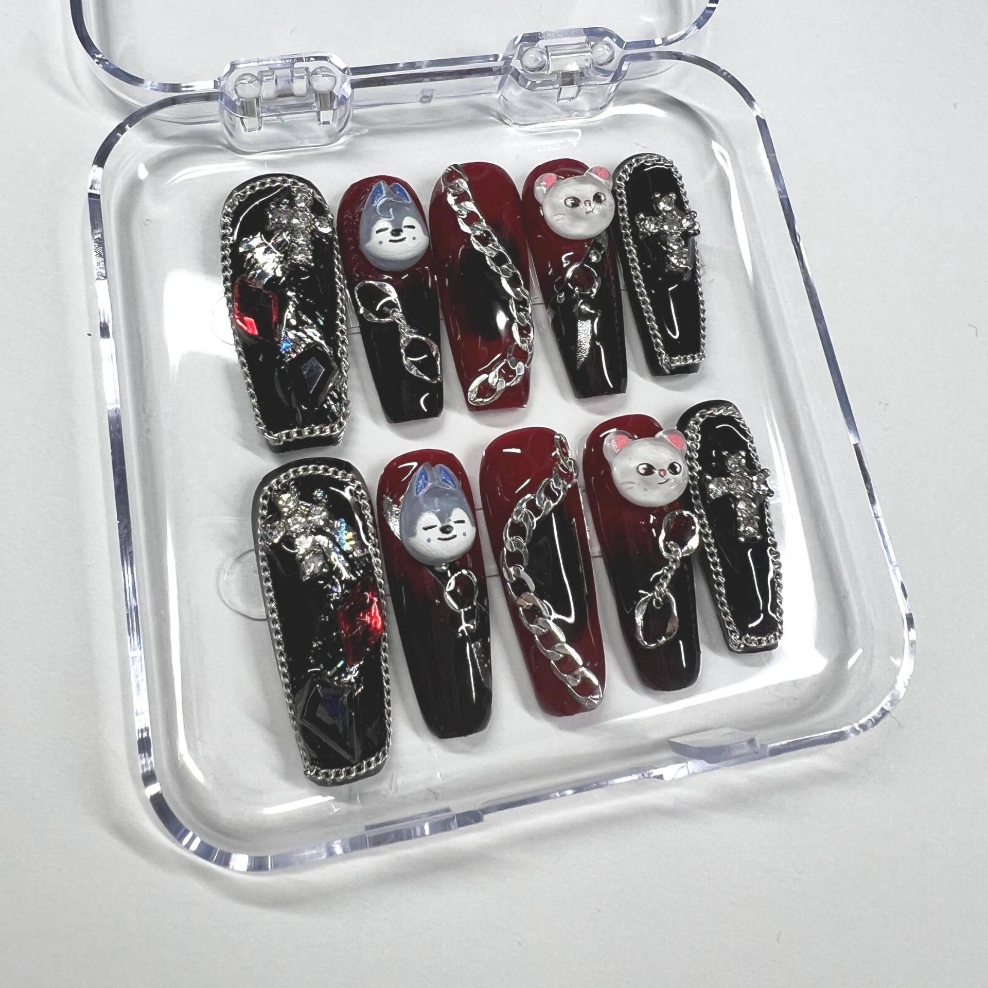 stray Kids Escape/Red Lights Wolf Chan & Jiniret Press On Nails - Skzoo Skz Bang Hyunjin Kpop Press Nails Dominate Tour stray Kids Escape/Red Lights Wolf Chan & Jiniret Press On Nails - Skzoo Skz Bang Hyunjin Kpop Press Nails Dominate Tour von Etsy - Nailzessa