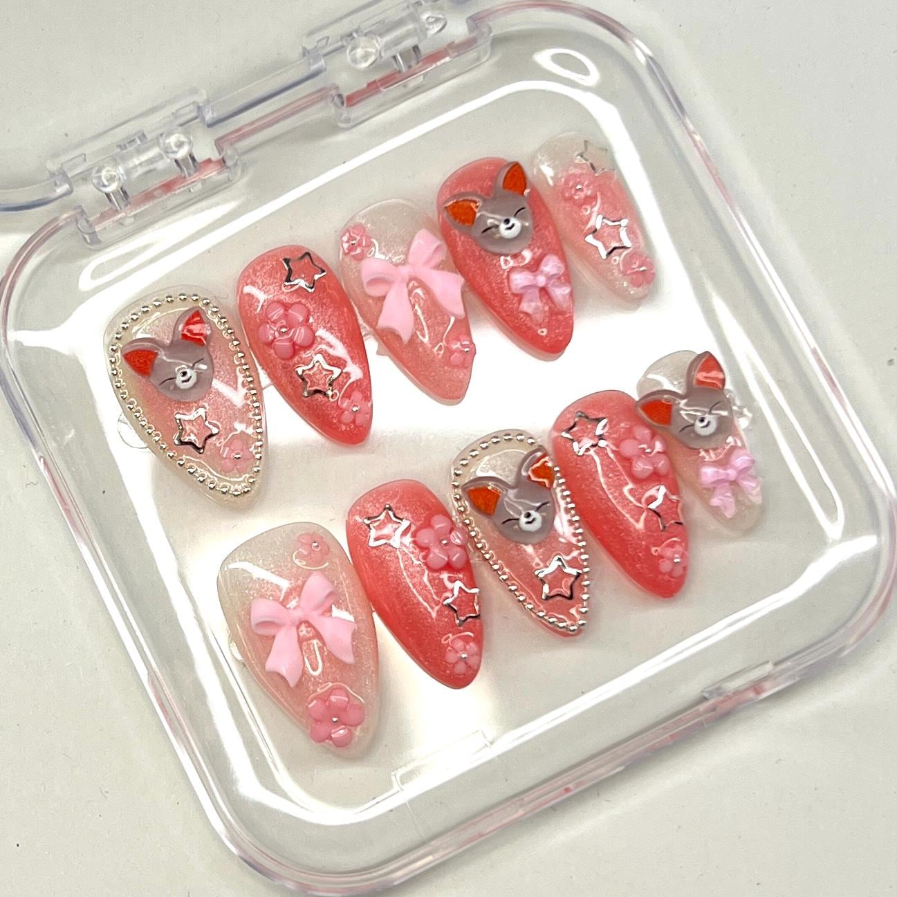 stray Kids Foxi.ny Mixed Press On Nails - Skzoo Skz I.n Kpop Press Nails von Etsy - Nailzessa