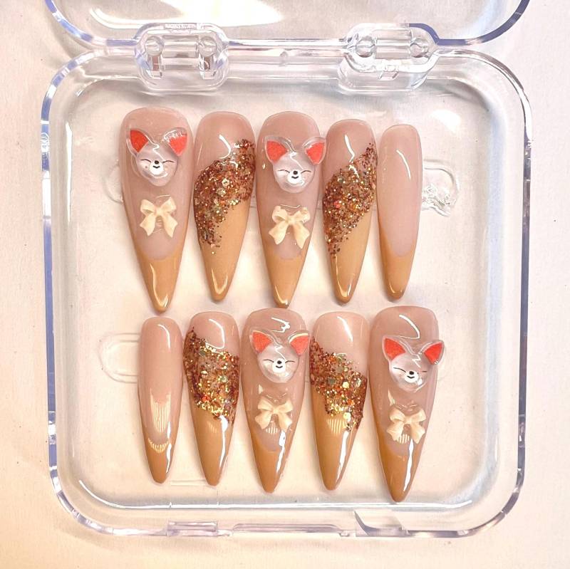 stray Kids Foxi.ny Press On Nails - Skzoo Skz I.n Kpop Press Nails von Etsy - Nailzessa