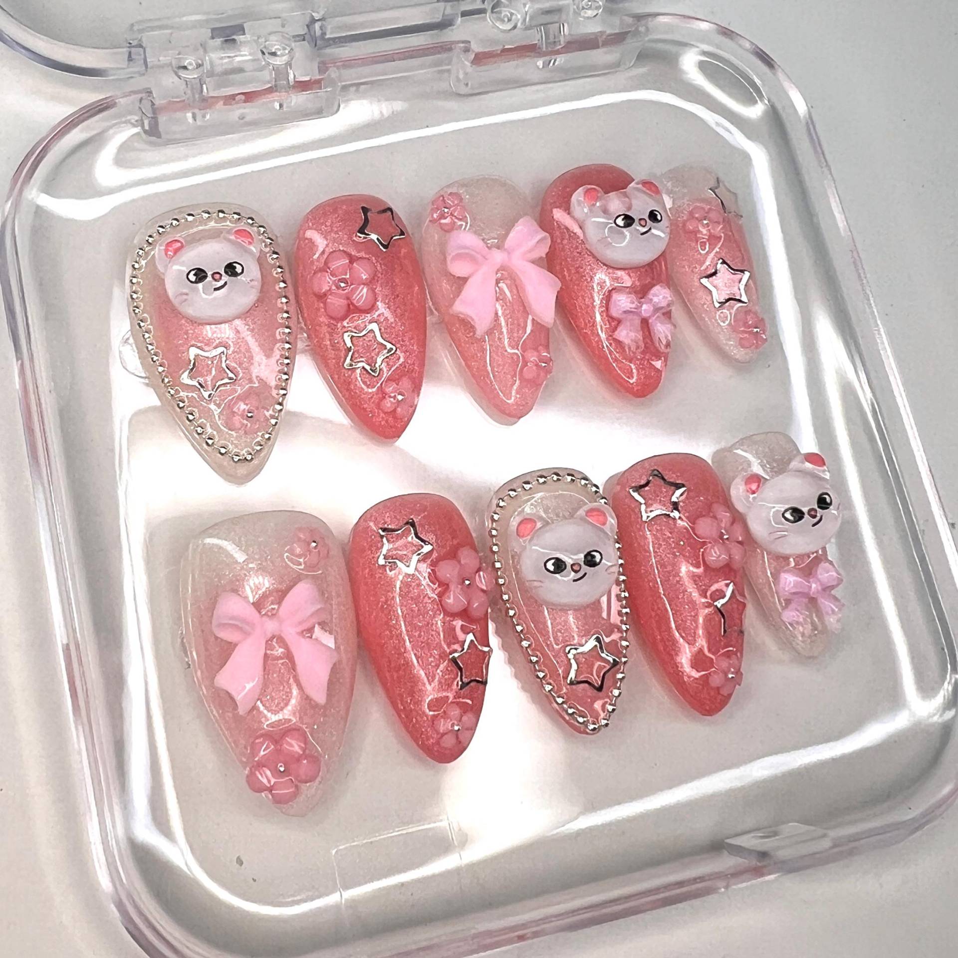 stray Kids Jiniret Mixed Press On Nails - Skzoo Skz Hyunjin Kpop Press Nails von Etsy - Nailzessa