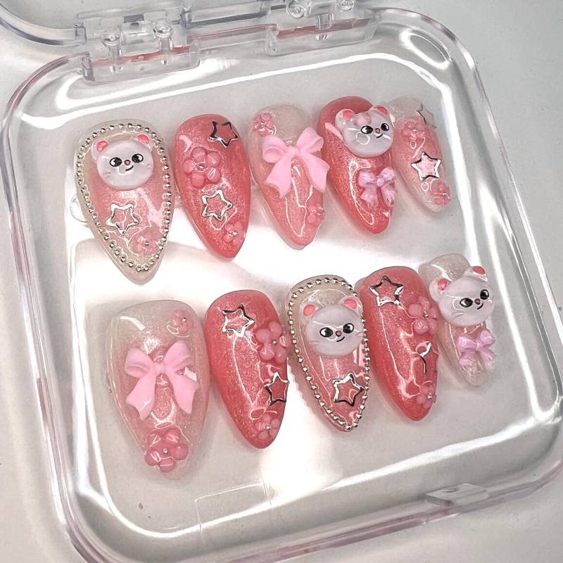 stray Kids Jiniret Mixed Press On Nails - Skzoo Skz Hyunjin Kpop Press Nails von Etsy - Nailzessa