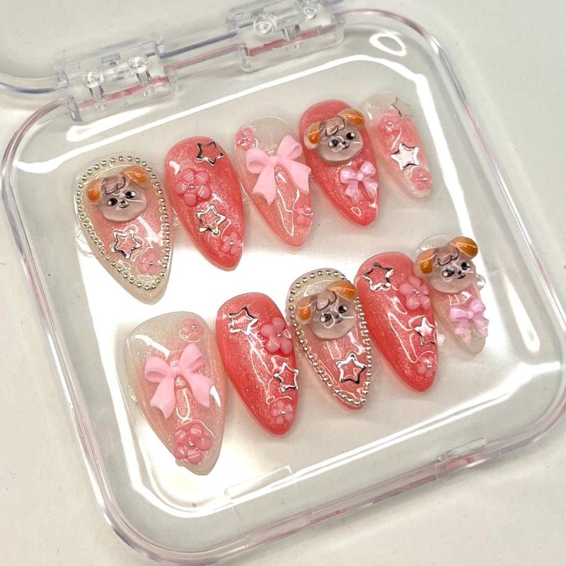 stray Kids Puppym Mixed Press On Nails - Skzoo Skz Seungmin Puppy Kpop Press Nails von Etsy - Nailzessa