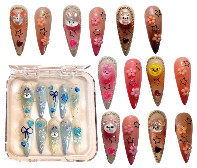 stray Kids Skzoo All Members Press On Nails von Etsy - Nailzessa