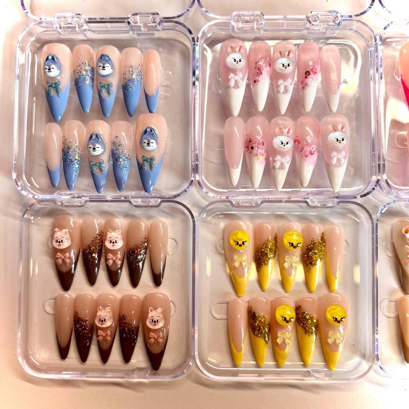 stray Kids Skzoo Press On Nails - Skzoo Skz All Members Kpop Press | Customisation Possible von Etsy - Nailzessa