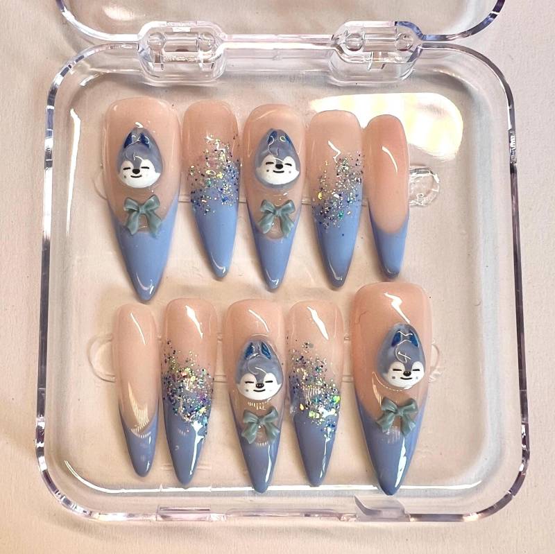 stray Kids Wolf Chan Press On Nails - Skzoo Skz Bang Kpop Press Nails von Etsy - Nailzessa